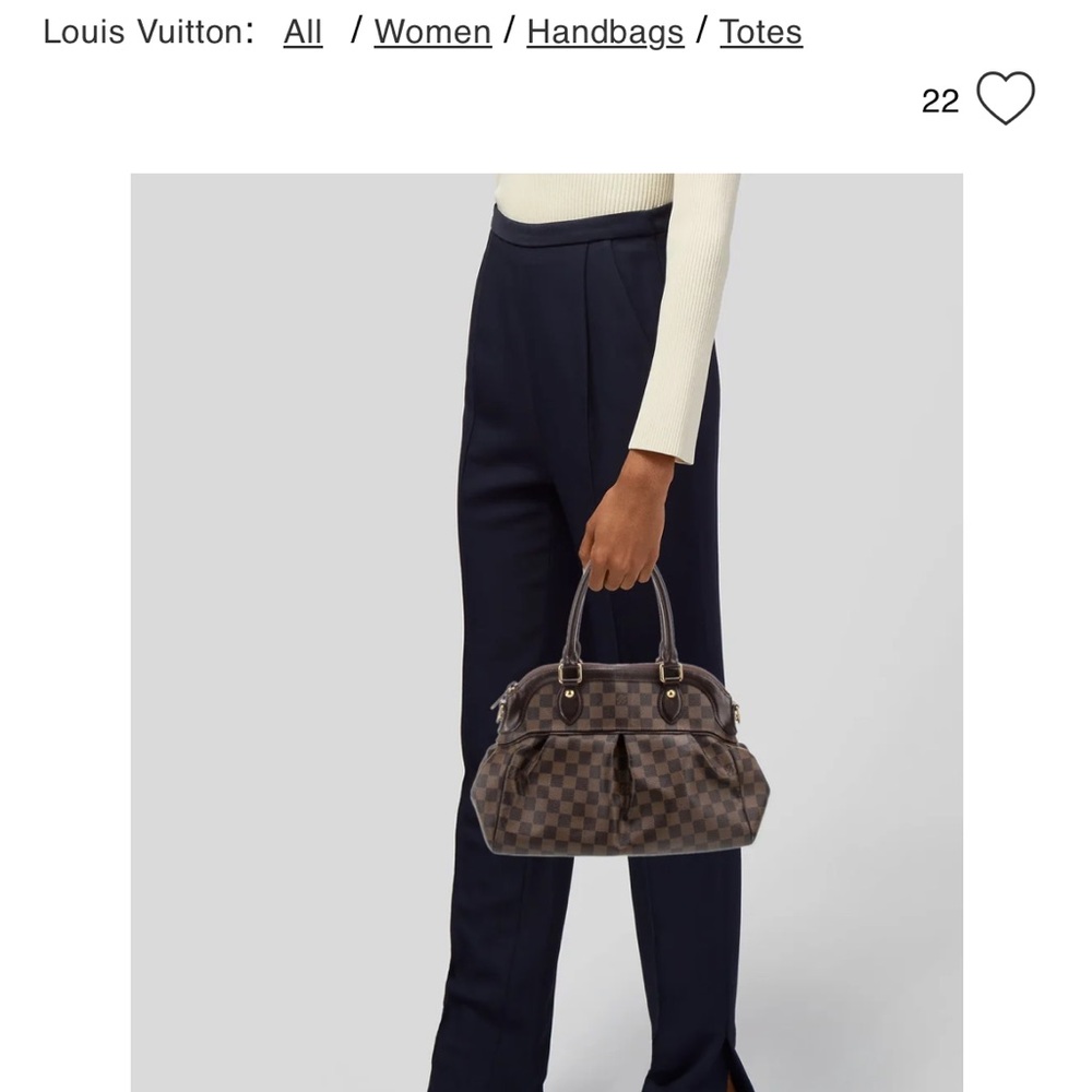 Louis Vuitton Trevi Damier Ebene Pm Satchel Shoulder Bag VINTAGE in EUC - Picture 2 of 15